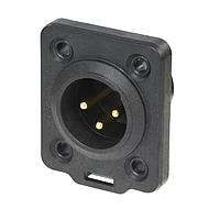 NEUTRIK NC3MDX-TOP ຮັບສະຕິກເຊັດ 3P M Panel Mnt Rcpt Nickel/Gold TOP