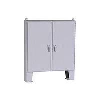 Hammond Manufacturing HN4FM727224S16 ປະຕູຄູ່ N4X 3-ຈຸດ ປະຕູຄູ່ Floormount Encl ມີແຜງ - 72 x 72 x 24 - 316 SS