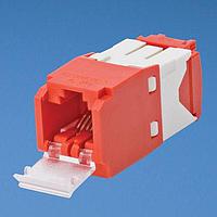 Panduit CJD5E88TGRD ຕູ້ເຊື່ອມຕໍ່ຮູບແບບ Modular / ຕູ້ເຊື່ອມຕໍ່ Ethernet Mini-Com Shuttered Module Cat 5e UTP