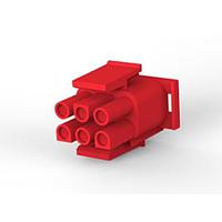 AMP Connectors - TE Connectivity 1-480704-2 ກອງປະກອບປລັກ PLUG HOUSE 6 POS RED UL94V-2