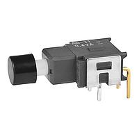 NKK Switches AB11AH-FA ປິດຜ່ານ OFF-(ON) SPST RA .201" ຝາກົດດຳ