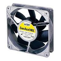 Sanyo Denki 9LB1424M501 ພັງລົມ DC Axial, 140x140x51mm, 24VDC, ອາຍຸຍາວ, ບໍ່ມີຮູບແບບຂອງກະແຈ, Tachometer