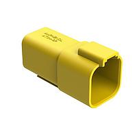 Amphenol SINE Systems AT04-6P-YEL ຕົວເຊື່ອມ A SERIES-AT-CONNECTORS