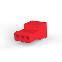 AMP Connectors - TE Connectivity 3-641237-3 ຮູງຮັບ Receptacle RCPT 3P 22 AWG ແດງ