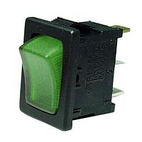Shin Chin R13-66B-02-BGG-N1 ສະຫນັບສະຫນູນ Rocker SPST ILLUM ສີຂຽວ