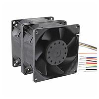 Delta Electronics, Inc. GFC0812DW-TD2G ພັງລົມທູບແອັກຊຽວ, 80x76mm, 12VDC, 177.1CFM, 99.24W, 8.27A, 80dBA, Ball, 4-Leads, Tach/PWM