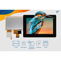 Riverdi SM-RVT50HQLNWC00 ຈໍ TFT LCD 5.0", LVDS, ບໍ່ມີເຟຣມ, CTP, ການຕິດຕໍ່ອາກາດ