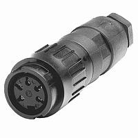 Amphenol Tuchel T 3278 504 ຕົວເຊື່ອມຕໍ່ ຜູ້ຍິງ ຕົວເຊື່ອມຕົ້ນກົງ 3C ເງິນ 4-6MM