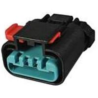 Aptiv 13979448 ຕົວເຊື່ອມຕໍ່ລົດຍນຕະຫລາດ 4 ທາງ ຜູ້ຍິງ APEX 2.8 ປິດກັນນ້ຳ ສີເທາແບບເບົາ CONN