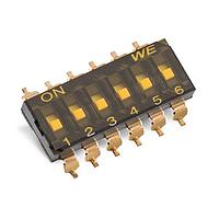Wurth Elektronik 418121160806 ສະຫນັບສະຫນູນ DIP WS-DISV DIP Switch