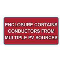 HellermannTyton 596-00749 ປ້າຍສະແກນແສງອາທິດ Solar Label, Enclosure Contains...PV Sources, 4.0" x 2.0", VL, ແດງ, 10/pkg