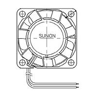 Sunon PF36281B1-000U-A99 ພັງລົມ Axial Axial, 36x36x28mm, 12VDC, 18.1CFM, 1.62"H2O, ເລີ່ມຕົ້ນອັດຕະໂນມັດ, ການໄຫຼຂອງອາກາດສູງ
