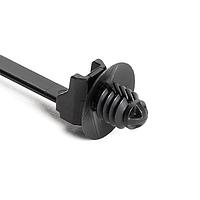 HellermannTyton 157-00376 ຂາຍຜັນສາຍສະຫນາມ 1-ຊິ້ນ Cable Tie/Fir Tree Mount ມີດິສກ, ຮູບປະຕູຕິດຕັ້ງ 0.25 - 0.27", PA66HS, ສີດຳ