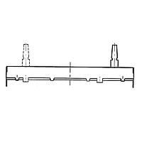 Alpha (Taiwan) RA60D2F-210-13D1-B10K ສ୍ଲାଇଡ໌ ໂພເຕນຊຽມຕ໌/ເຟດເດີ Dual Rail Dual Unit Travel 60mm 10K
