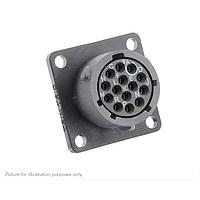 Eaton Souriau-Sunbank UTSX012D14SW ຮັບສິນສ່ວນ Receptacles Square flange receptacle, ບໍ່ມີ backshell, ມີ 14 ຕິດຕໍ່ PCB ຍິງ, IP68/69K ໃນສະພາບບໍ່ໄດ້ເຊື່ອມຕໍ່, keying W