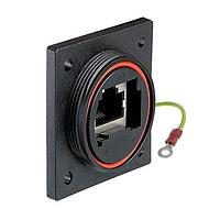 Bulgin PX0890/E ການເຊື່ອມຕໍ່ການຍືດຮອບຮອງ CAT6a ປົກກະຕິສາຍດິນ