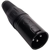 Io Audio Technologies IO-XLR3-M-BK ປຸ່ມຕໍ່ສາຍສະເພາະ 3-Pin XLR, ຜູ້ຊາຍ, ສີເງິນ