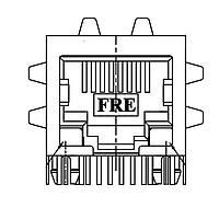 Pulse Electronics E5J88-19LJM3-L ຕ່າງຫຼັກ CONN RJ45 20.57 LED JACK 1 PBC