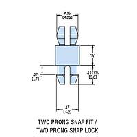 Heyco 10270F ການສະຫນັບສະຫນູນ PCB HCBP-09 V-0 ທຳມະຊາດ