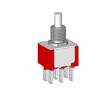 Dailywell 7MD7B11M1QES ປຸ່ມກົດສະລອງ ON-(ON) SPDT Solder