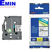 BROTHER TZe-151 24mm TZe-Tape ສີດໍາທີ່ຊັດເຈນ