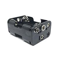 Eagle Plastic Devices 12BH36B-GR ຕິດຕໍ່ແບດເຕີຣີຮູບລົງ, ຄລິບ, ຂອງຖື & ສປຣິງ 6 AA SNAPS BLK