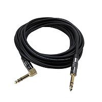 Io Audio Technologies IO-BP176005-T3MCH-R ສາຍສັ້ນສຽງ Audio Patch Cord Balanced Patch Cable, 1/4"TRS ເຖິງ 1/4"TRS RA, ຂໍ້ຕໍ່ Chrome/Gold, Stereo, 5'