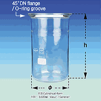 SciLab SL.Re2185 ພາກກະຈົມ DURAN-glass F/B Vacu./Pressure Vessel, DN 100 Vessel, - 1,000~1,300㎖.