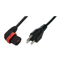 Schaffner IL13P-R-US1-SVT-3100-183 ສາຍພະລັງ AC ມີລັອກ C13+ ມຸມຂວາ, NEMA5-15, SVT, 6 ແຟດ (183 ຊມ), ສີດຳ, AWG 18