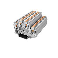Amphenol Anytek APTD252SDGY00G ບລັອກຕິມເນີລບຣິວທີງ DIN Rail APT 2.5mm2/2*2 Feed-through terminal block ຊັ້ນຄູ່, 1in-1out/ແຕ່ລະຊັ້ນ ສີເທົາ