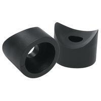 Essentra Components BCR060B ຕີບລົດສະບັບຍືດຕິດສູງ COVED RECESSED BUMPER:NYL BLACK