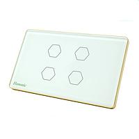 HUNONIC HN04SCT WiFi Touch Switch 4 ປຸ່ມສີ່ຫລ່ຽມ (White)