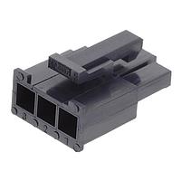 Molex 50-29-1662 ກອງປົກຄຸມ Shrouded MiniFit Jr. 3Ckt Rec ecept. Hsg V-2 ສີດຳ