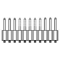 Amphenol Commercial Products G802M008312YEU ພິນສະຕຣິບພິນເຮດເດີ 1.27mm Pitch STR,SMT, 2x4Pin,Full Gold Flash,LCP,3.05mm*2.5mm_5.84mm,T&R W/CAP