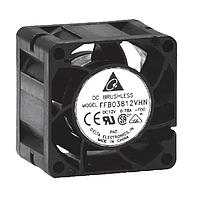 Delta Electronics, Inc. FFB03812HN-F00 ພັງລົມ Tubeaxial Tubeaxial, 38x28mm, 12VDC, Ball, 3-Lead Wires, Lock Rotor Sensor, Tachometer