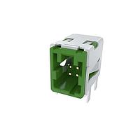 Amphenol Commercial Products HSCHD02DR3001R ອຸປະກອນເຊື່ອມຕໍ່ລົດ HSC Series / PCB Side Header / D Code / R/A / Green Dip / 0.15um Au / Tape & Reel