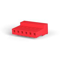AMP Connectors - TE Connectivity 3-640433-6 ຮູງຮັບສະຕັອກ ປິດ ບໍ່ມີແທບ 6P ແດງ 22 AWG