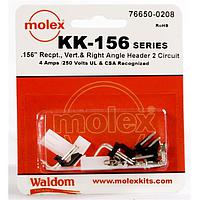 Molex 76650-0208 ຊຸດຕໍ່ຕໍ່ KK-156 Connector Kit V & RA Hdr Rec 2Ckt