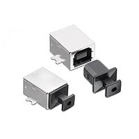 Wurth Elektronik 726141005 ຝາປົດປ້ອງ USB ແລະປົກຄຸມ WA-PCCA MiniUSB AB&B ສີດຳ 10x6mm