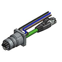 Amphenol CONEC 57-03071 ເຄື່ອງສາຍ Ethernet / ເຄື່ອງສາຍເຄືອກຕ່າງໆ ENP-17-1-FSPBU4PEDST4-V5-45S-RS8.33-0,5/0,5/G6/150/034