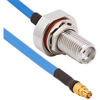 Amphenol SV Microwave FSSMPM-085-FBSMA-060 ສາຍສະບັບ RF SMPM ຕົວຜູ້ຊາຍຕົວຜູ້ຍິ່ງ F  SMA BKHD F 6" ສາຍ