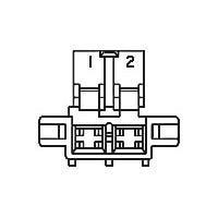 AMP Connectors - TE Connectivity 365058-3 ຮູງຕໍ່ຂໍ້ມູນ 2P HSG F/JR TMR BLK