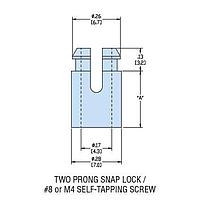 Heyco 10656 ການຍຶດແບບບັນຍຸກ Force Fit HSRS8-14 NATURAL NYL PCB Support