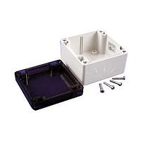 Hammond Manufacturing 1554E2GYSL ກອງປົກຄຸມ ກອງປົກຄຸມທົ່ວໄປ - ຝາສີເທົາ/ຄົມຄຳສີດຽວ - 3.5 x 3.5 x 2.4 ນິ້ວ - ໂປລີຄາໂບນາດ - N4X