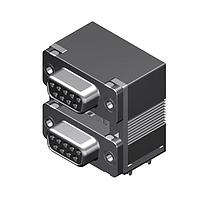 Molex / FCT 173114-1008 ຕູ່ມືສອງພອດ D-Sub Connectors FCT DPORT 09 RCPT / 09 RCPT W/HOOD