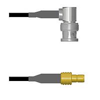 Amphenol Custom Cable Q-0D03L0003036i ການປະກອບສາຍ RF BNC-RP/SMB-SJ G174 36I