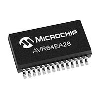 Microchip Technology AVR64EA28T-E/SO ມາຄຣອຄຄອນໂຕເລີ 64KB, RWW, 6KB RAM, 28p SOIC, 125C, 20MHz, CFD, 12b ADC, PGA, 2xComp, DAC, 3xUART, SPI, TWI, Tape&Reel