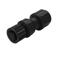 Wurth Elektronik 643721100008 Receptacles WRCIRC M12 Screw Coding A FA Solder Field Attachable Solder Bucket Straight with Plastic Coupling Nut Female connector, polarity 8