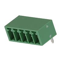 Molex 39502-6005 ຫົວຂໍ້ 3.5MM EURO HEADER RA O HEADER RA GRN 5CKT