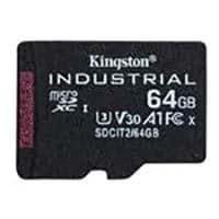 Kingston SDCIT2/64GBCA ບັດ MicroSD 64GB microSDHC ອຸດສາຫະກຳ C10 A1 pSLC ບັດ + ຕົວແປງ SD